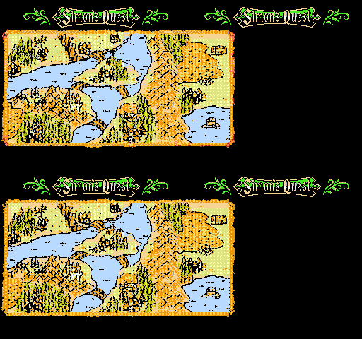 Map quantized, with and without sprites