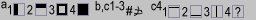 (a:1=left-right,2=top-bottom,3=enclosure,4=solid;
               b,c1-3:strokes;
               c4:1=topline,2=bottomline,3=verthroughline,4=none)